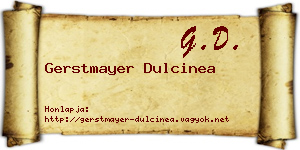 Gerstmayer Dulcinea névjegykártya